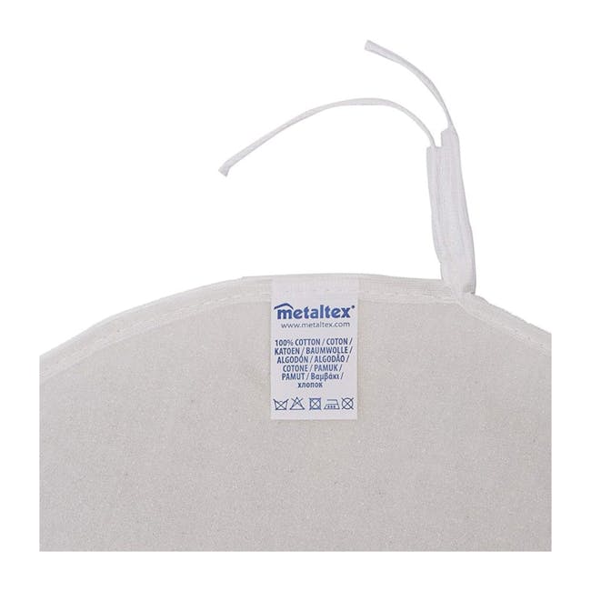 Metaltex Tekno Ironing Board Cover Medium Size - Silver - 4 - Cotton fabric with a curved design, Metal texture and soft