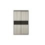 Lorren Sliding Door Wardrobe 3 with Glass Panel - White Oak - 7