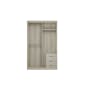 Lorren Sliding Door Wardrobe 3 with Glass Panel - White Oak - 8