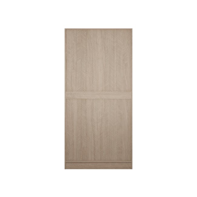 Lucca 2 Door Wardrobe 1 - Graphite Linen, Herringbone Oak - 4