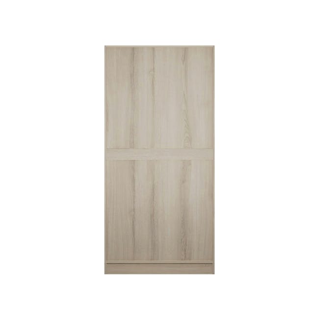 Lucca 2 Door Wardrobe 1 - Matte White, White Oak - 4
