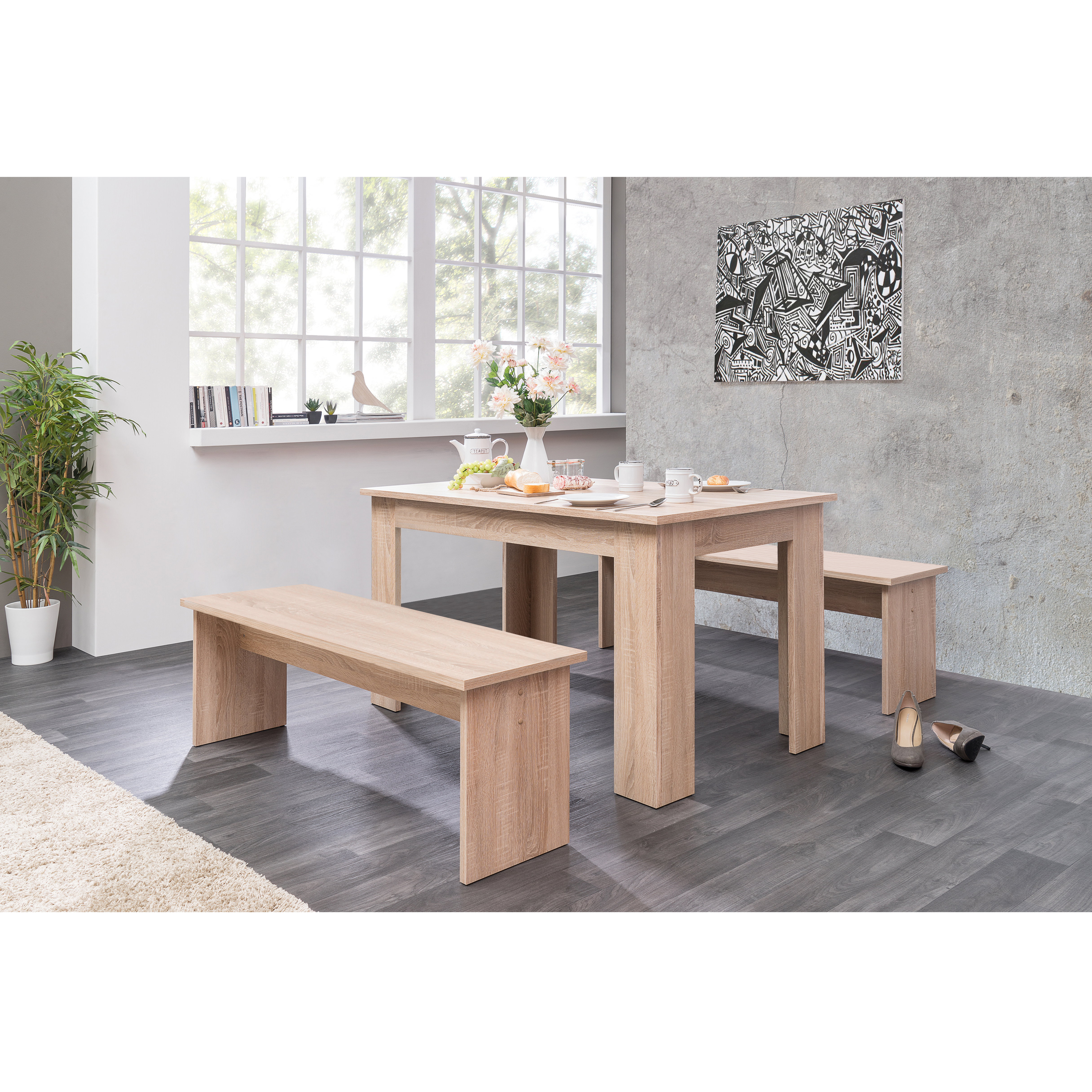 Dining Bench in Singapore Dining Table & Benches with Storage