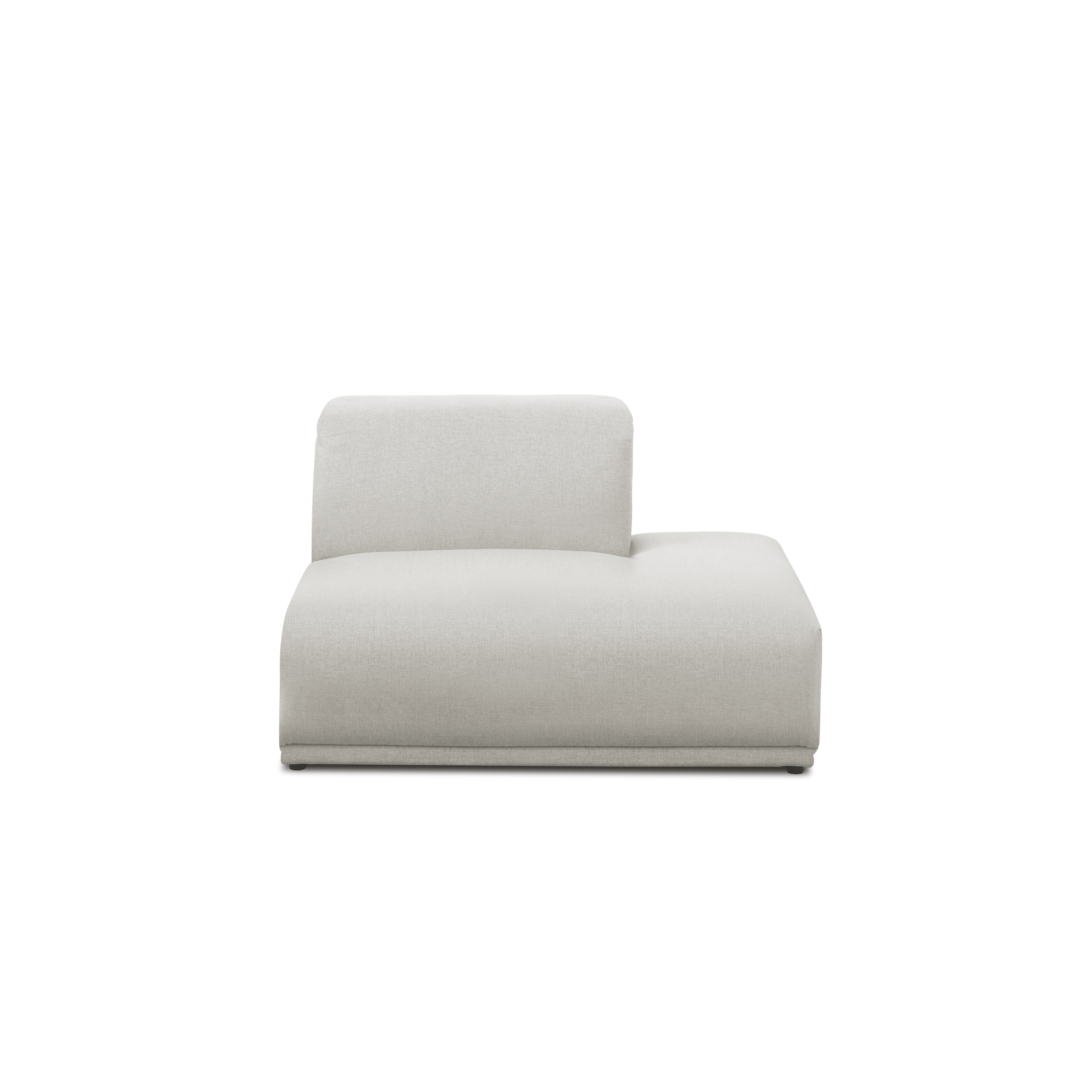 Milan Right Extended Unit - Ivory (Fabric)