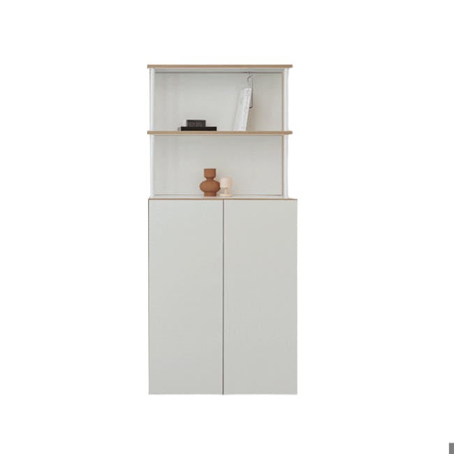 Nowa Bookshelf 0.8m - White, Oak - 0