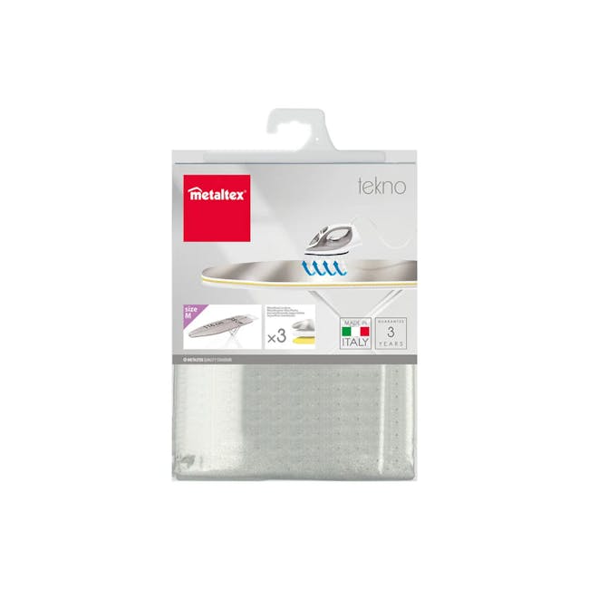 Metaltex Tekno Ironing Board Cover Medium Size - Silver - 1 - - Metaltex Tekno ironing board, - Italian-made ironing board