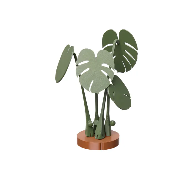 Monstera Coaster Plant with Magnetic Leaves - Forest Green - 5