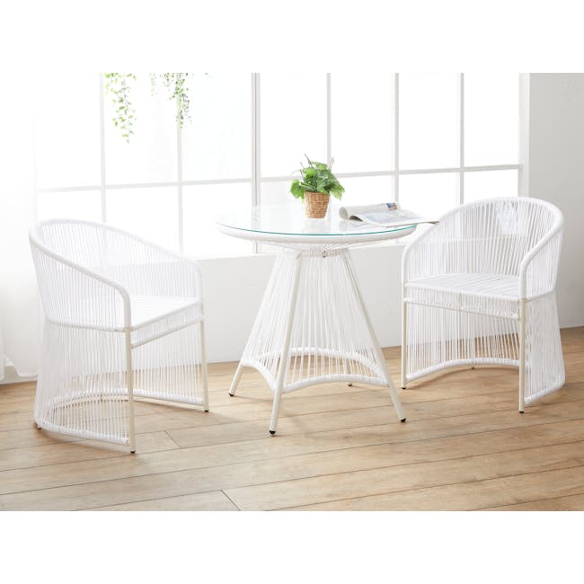 Laureen Outdoor Chair - White - 1