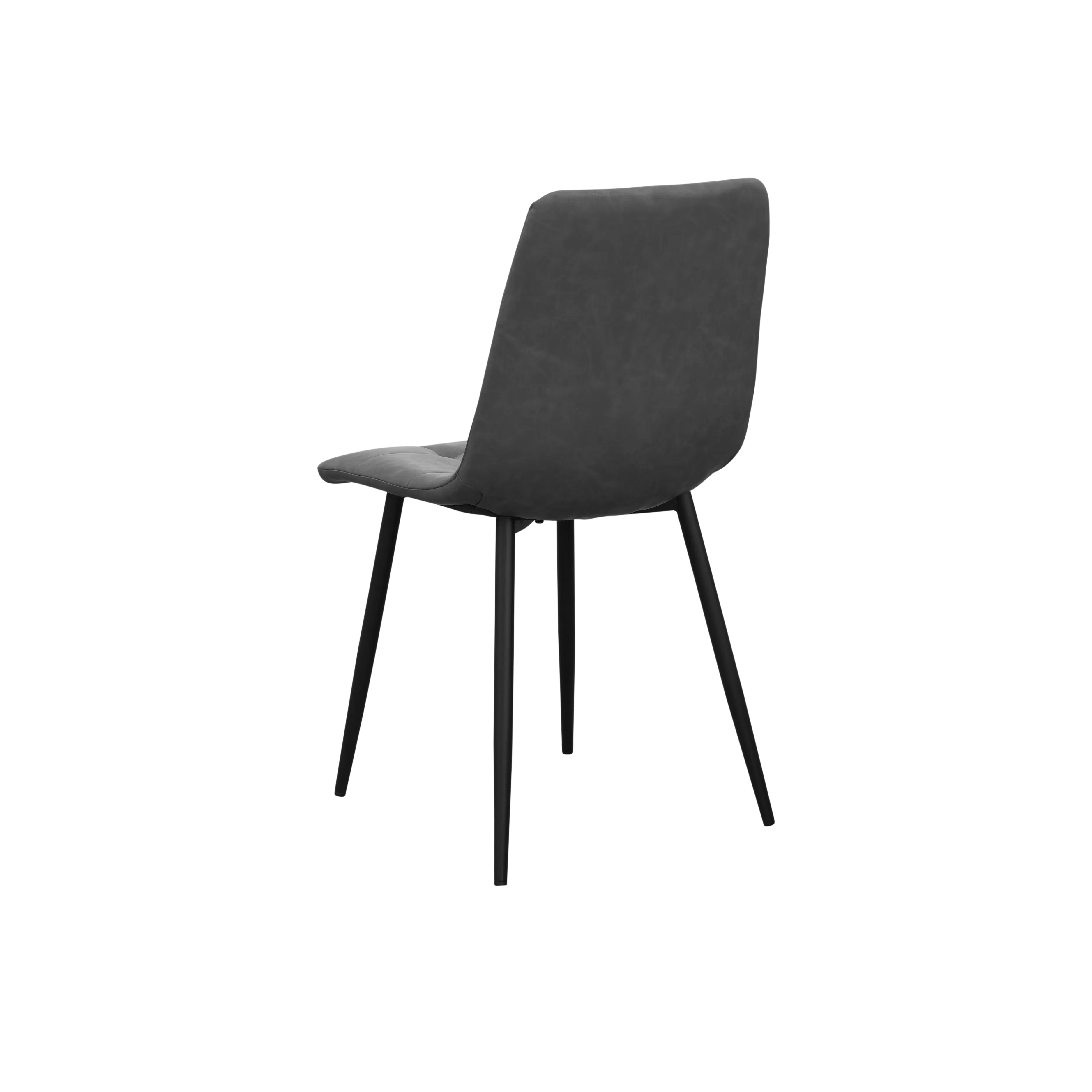 (As-is) Friska Dining Chair - Grey (Faux Leather) - 4 - 9