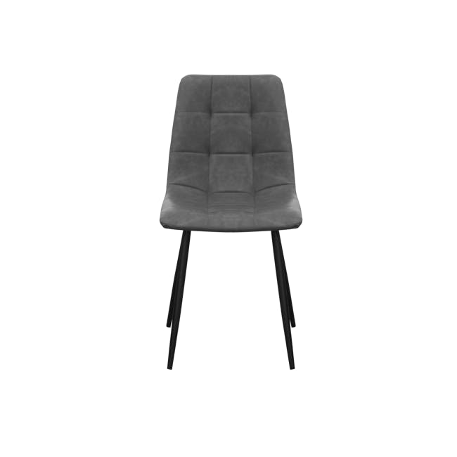 Friska Dining Chair - Grey (Faux Leather) - 2