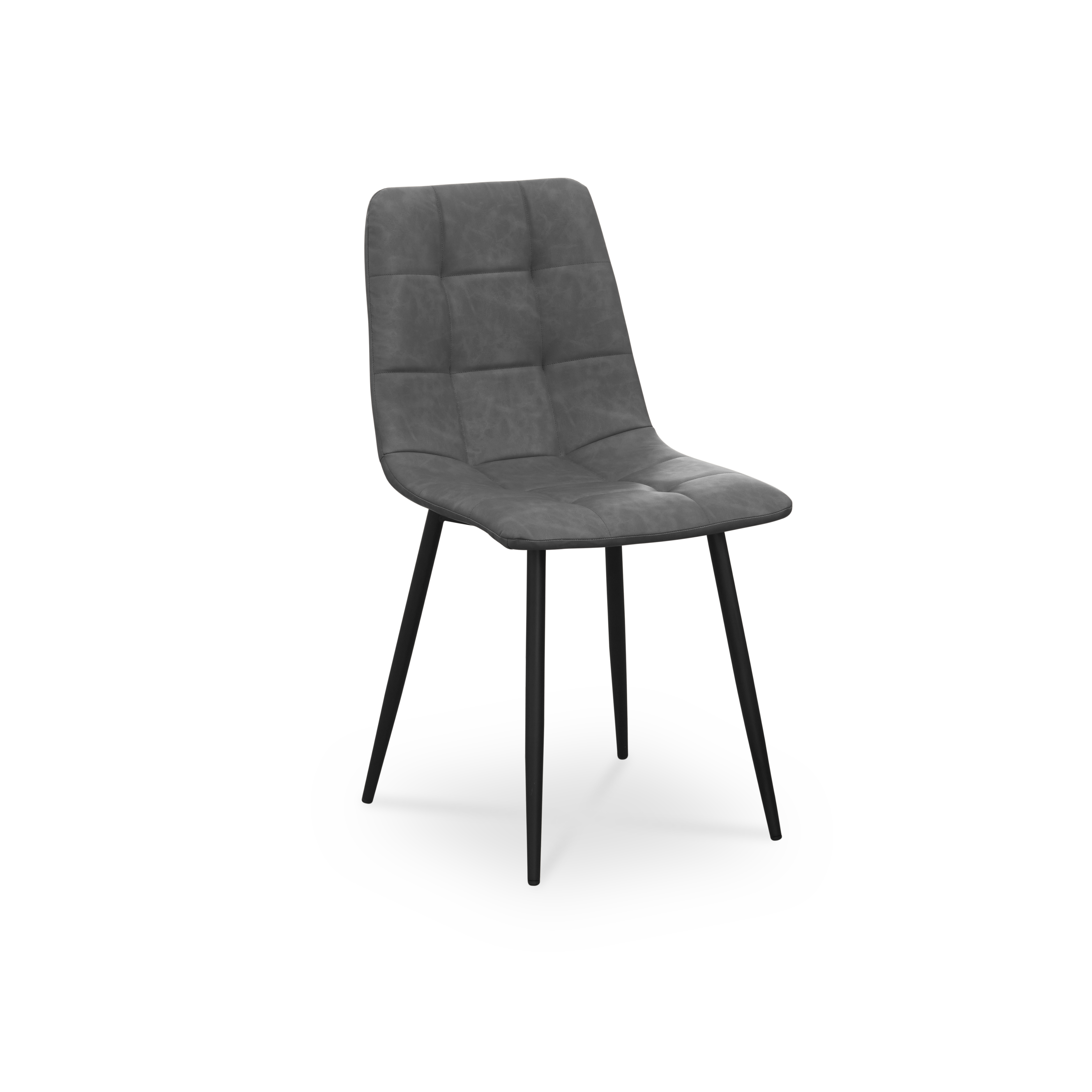 Friska Dining Chair - Grey (Faux Leather)