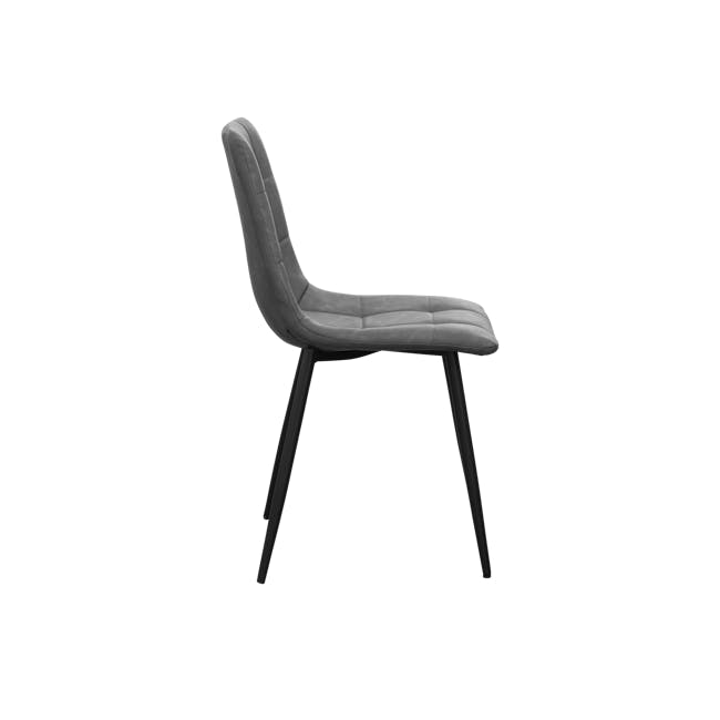Friska Dining Chair - Grey (Faux Leather) - 3