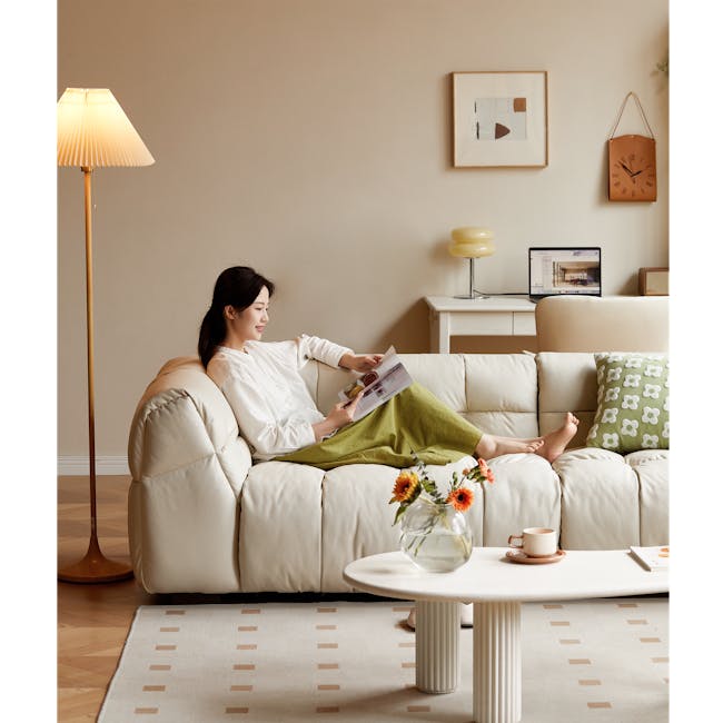 Tiffany 3 Seater Sofa - Cream (Pet Friendly) - 2