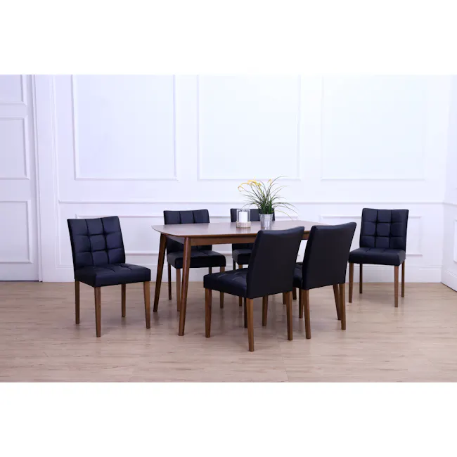 (As-is) Harold Extendable Dining Table 1.2m-1.5m - Cocoa - 6 - 9