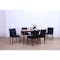 Harold Extendable Dining Table 1.2m-1.5m in Cocoa with 4 Dahlia Dining Chairs in Taupe (Faux Leather) - 7