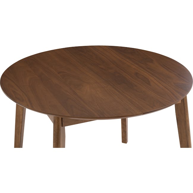 Werner Round Extendable Dining Table 1m-1.35m - Walnut - 11
