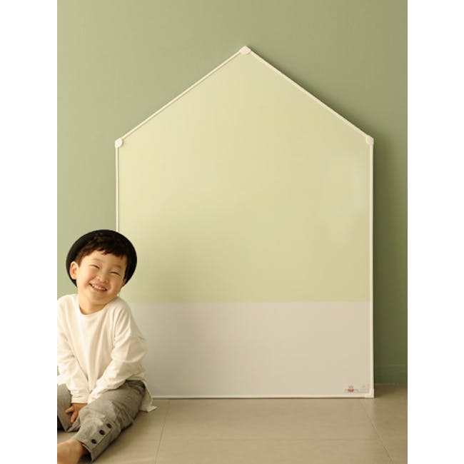 Momsboard Jeje House Magnetic Writing Board - Green with White - 1