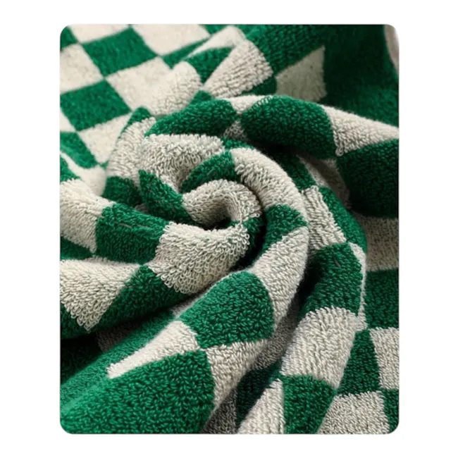 Checkered Bath Towel - Yellow - 3