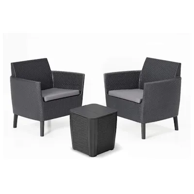 Salemo Balcony Sofa Set - Graphite