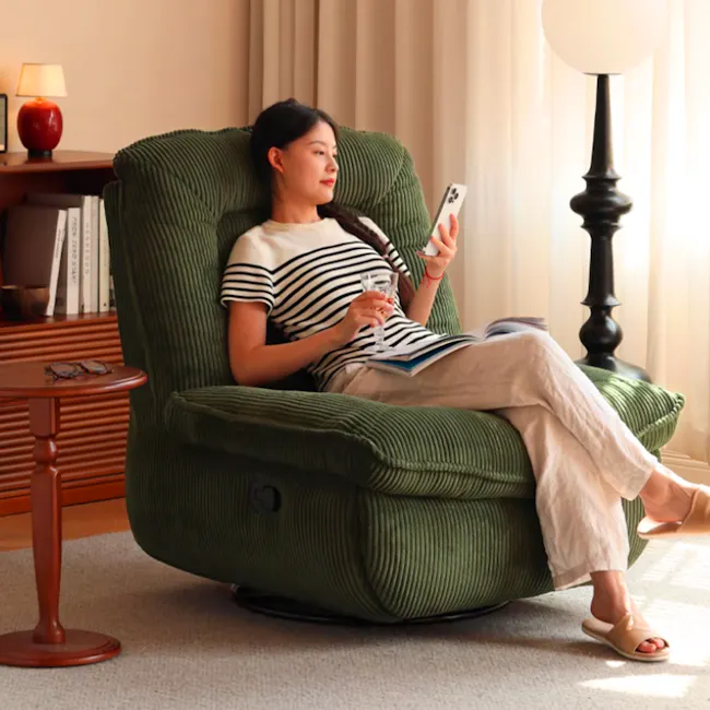 Glen Swivel Manual Recliner Lounge Chair - 2