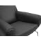 Jareth Lounge Chair with Ottoman - Black (Genuine Cowhide) - 4
