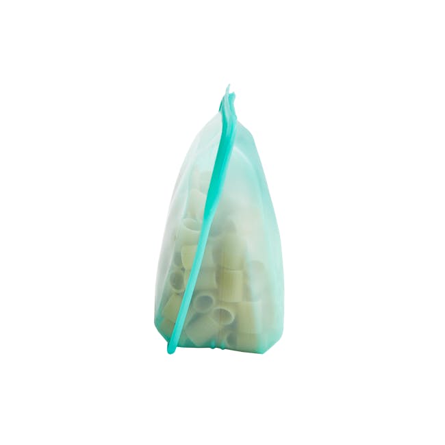 Stasher Reusable Silicone Bag - Stand-Up - Aqua - 1