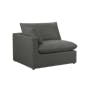 Russell 3 Seater Sofa with Ottoman - Dark Grey (Eco Clean Fabric) - 14