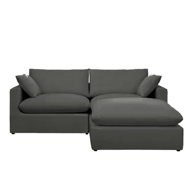 Russell 4 Seater Sectional Sofa - Dark Grey (Eco Clean Fabric) - 11