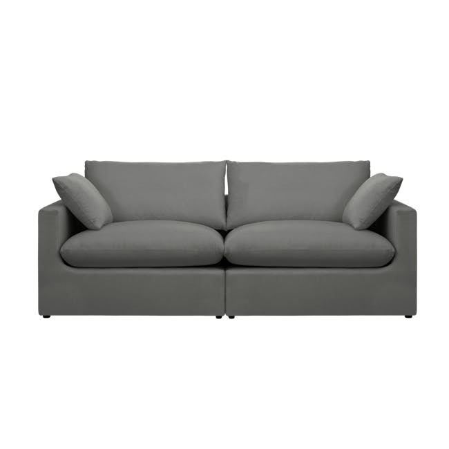 Russell 4 Seater Sectional Sofa - Dark Grey (Eco Clean Fabric) - 9