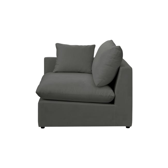 Russell Large Corner Sofa - Dark Grey (Eco Clean Fabric) - 15
