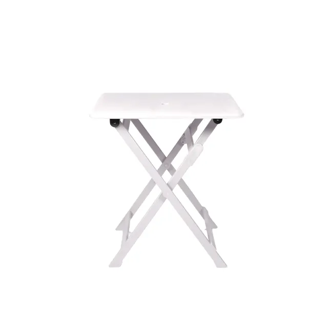 Flip Foldable Outdoor Square Dining Table 0.7m - Carrara White - 1