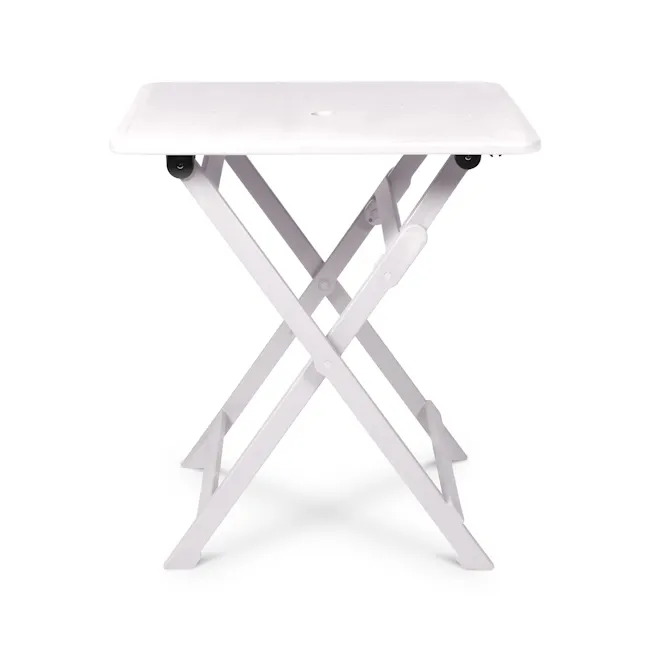 Flip Foldable Outdoor Square Dining Table 0.7m - Carrara White - 5