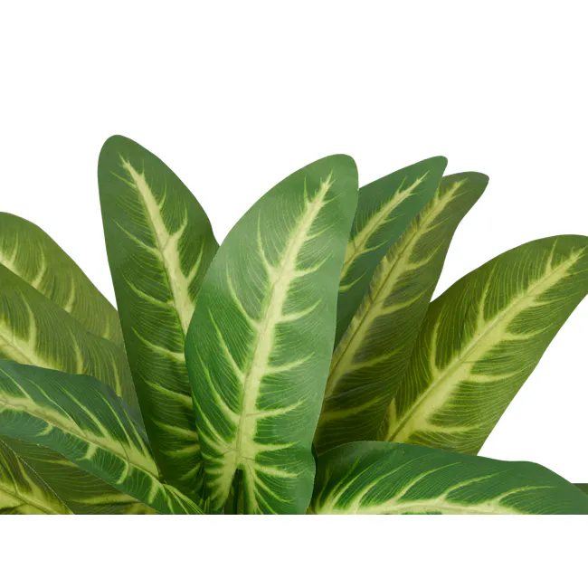Potted Faux Syngonium Plant 42 cm - 6 - Green leafy plant, vibrant green leaves, intricate vein patterns, natural sunlight