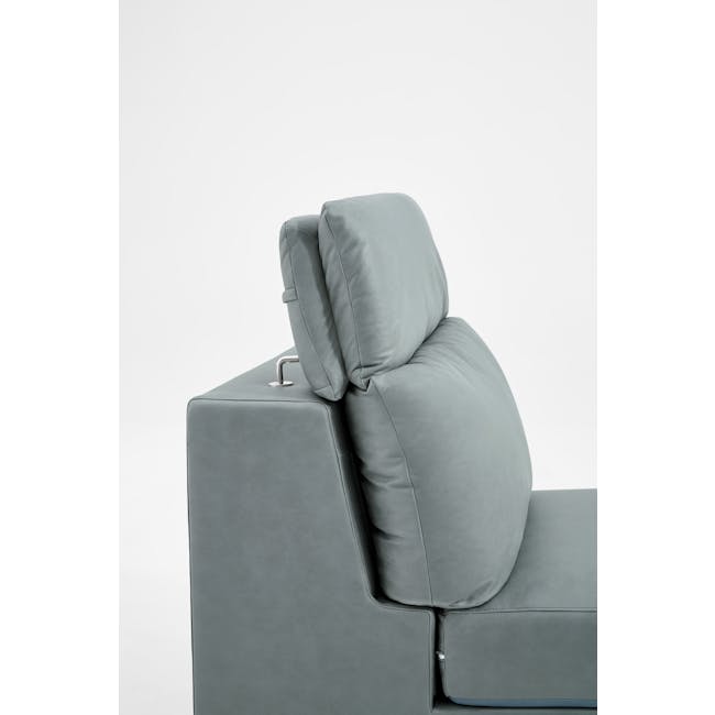 Emmanuel 4 Seater Sofa - Cool Grey (Adjustable Headrest) - 9