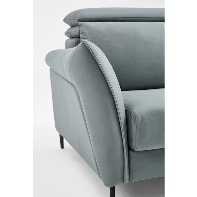Emmanuel 4 Seater Sofa - Cool Grey (Adjustable Headrest) - 11