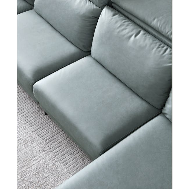 Emmanuel 4 Seater Sofa - Cool Grey (Adjustable Headrest) - 32
