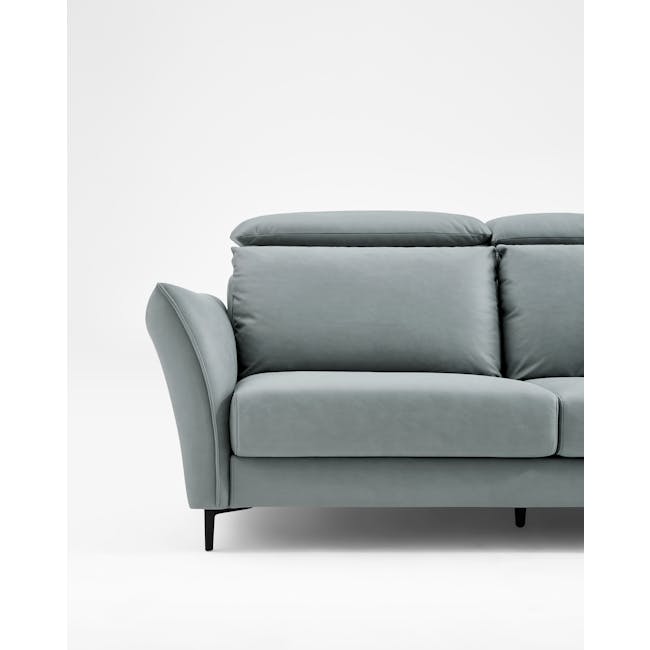 Emmanuel 4 Seater Sofa - Cool Grey (Adjustable Headrest) - 29
