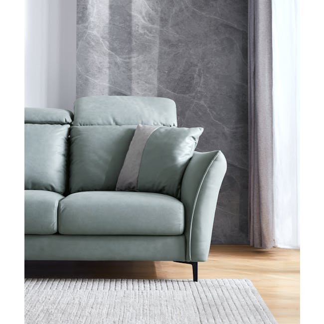 Emmanuel 4 Seater Sofa - Cool Grey (Adjustable Headrest) - 26