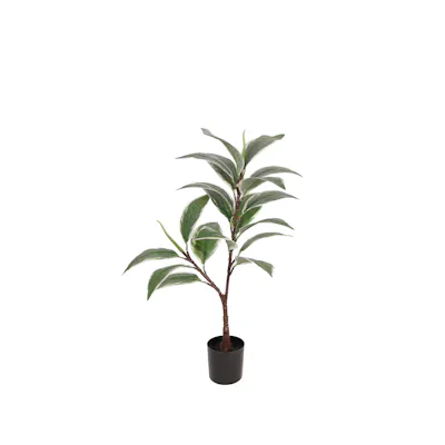 Potted Faux Rubber Fig Plant 70 cm