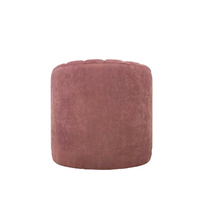 Ease Ottoman - Light Grey - 7 - Soft, plush, cushioned, cylindrical, upholstered, velvet, fabric, plush material