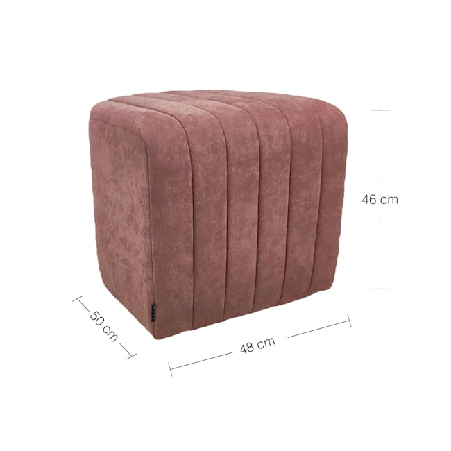 Ease Ottoman - Light Grey - 8 - Soft, cushioned, tufted, pink, upholstered, padded, ergonomic, comfortable, cozy, plush