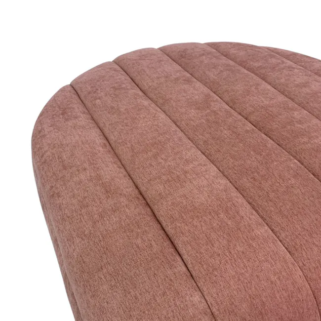 Ease Ottoman - Navy - 3 - Soft, plush, cushioned, curved, upholstered, fabric, textured, natural, organic, elegant