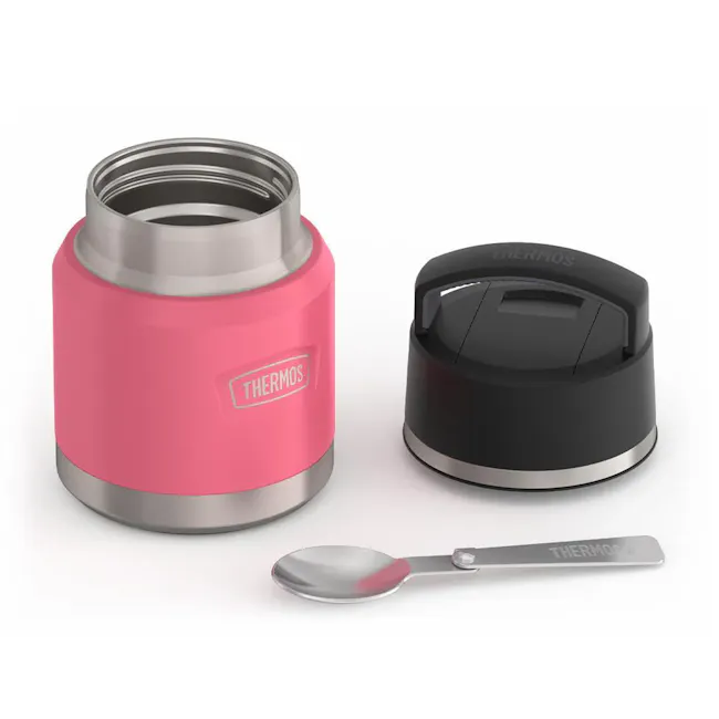 Thermos® ICON™ Kids Food Jar 12oz with Foldable Spoon (IS3102) - Hot Pink - 3