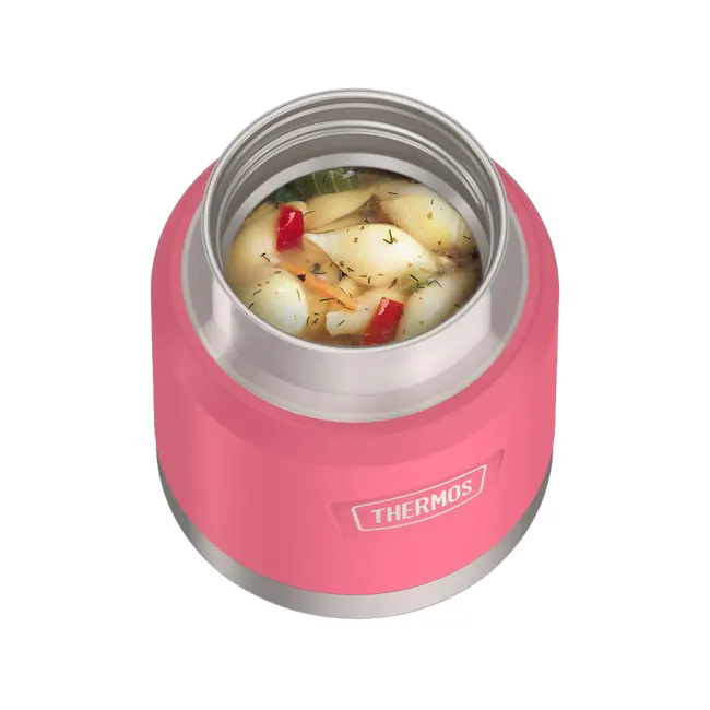 Thermos® ICON™ Kids Food Jar 12oz with Foldable Spoon (IS3102) - Hot Pink - 2