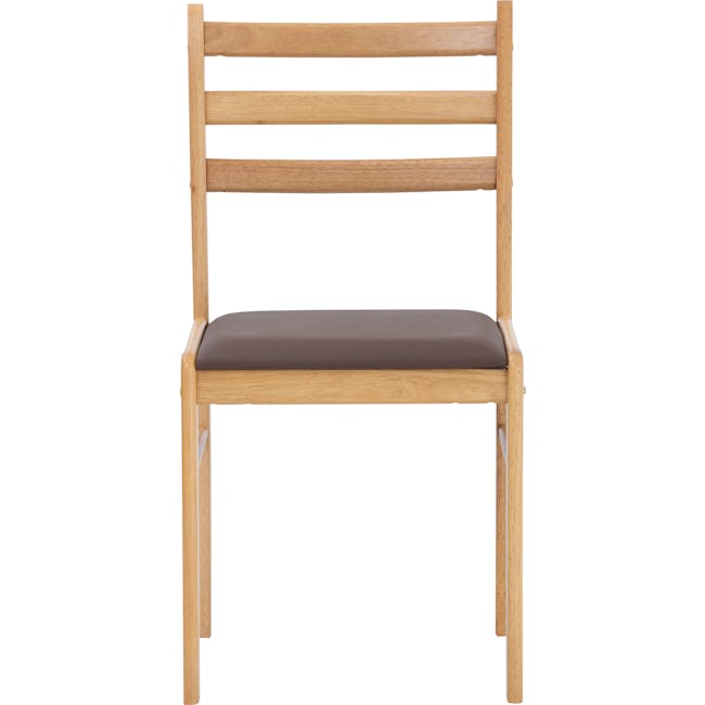 Wald Dining Table 1.1m with 4 Wald Chairs - Natural - 10 - Wooden bench, minimalist design, natural wood finish, horizontal