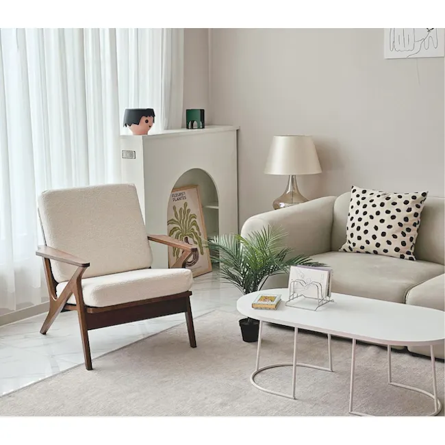 Aston Armchair - White Cream - 2