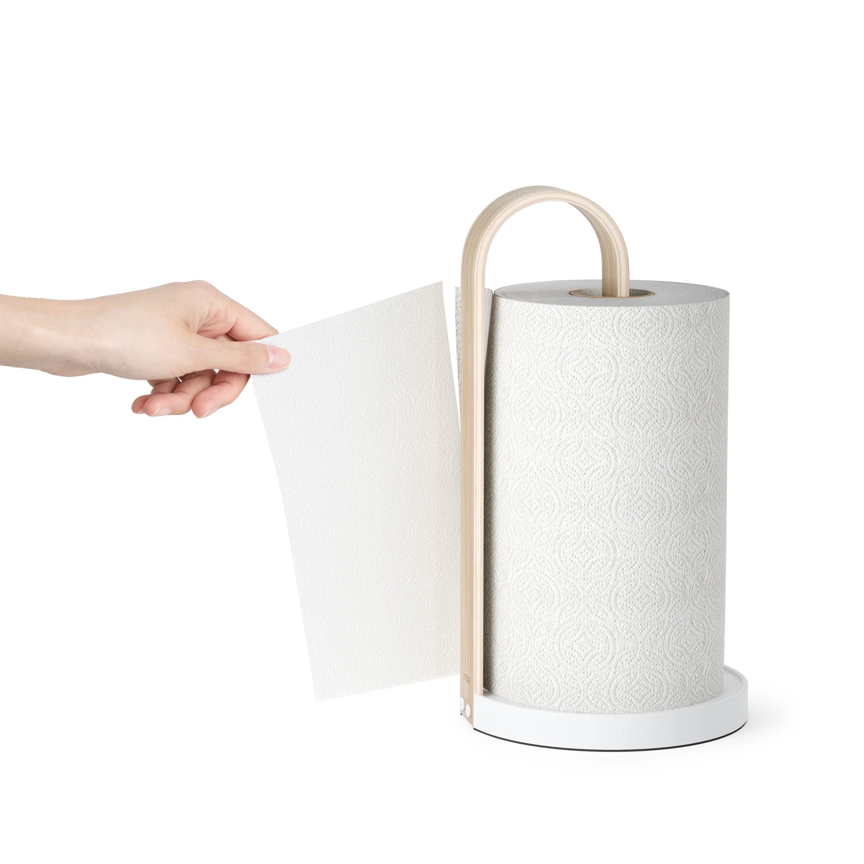 Bellwood Paper Towel Holder - White, Natural - 7