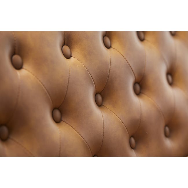 Cadencia 3 Seater Sofa - Tan (Faux Leather) - 13