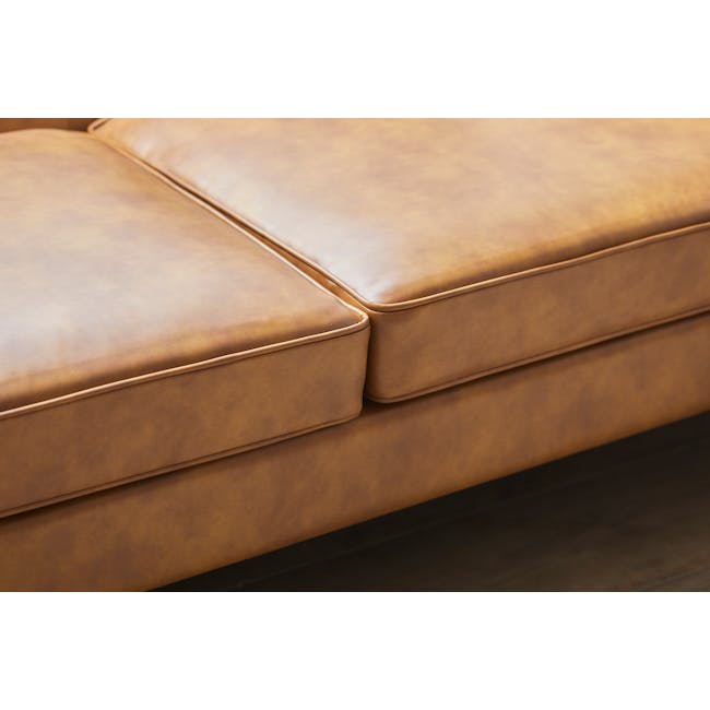 Cadencia 3 Seater Sofa - Tan (Faux Leather) - 16
