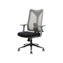 Swivo Table 1.2m - Natural with Damien Mid Back Office Chair - Grey (Waterproof) - 10