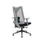 Swivo Table 1.2m - Natural with Damien Mid Back Office Chair - Grey (Waterproof) - 12